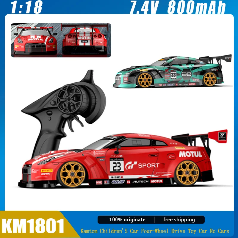 KAMTOM KM1801 1:18 RC CARS Vysokorýchlostné RC Drift CAR RC RC diaľkové ovládacie vozidlo s LED svetlom pre dospelých chlapcov vianočný darček Prispôsobený