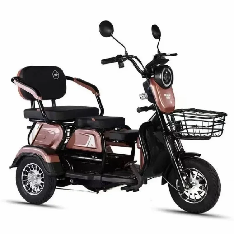 Kanadský sklad New Electric Scooter 3 -kotorší starší dospelý skúter s elektrickou trojkolkou Mobility s košíkom pohodlne cestovanie