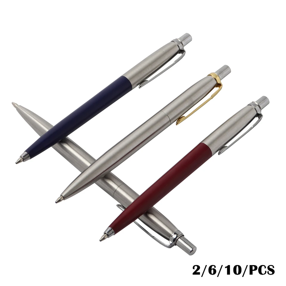 Kancelárske pero Komerčné kovové guľôčkové darčekové pero Darček pre pero Core Core Automatické kolieskové guľôčkové pero pre školskú kanceláriu 0,7 mm náplň atramentu modrá