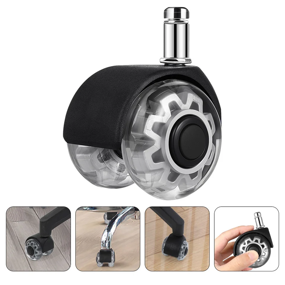 Kancelárske stoličky Caster Accessories Casters náhradné stolné kolesá plastové pre podlahy z tvrdého dreva