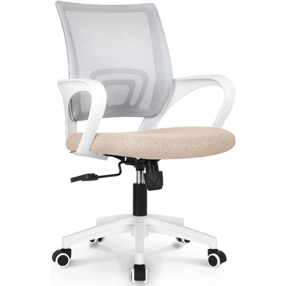 Kancelárske stoličky počítačové stoličky Herné ergonomické mid chrbta vankúšová bedrová podpora s pohodlnou sieťou nastaviteľnou otočnou rolovaním