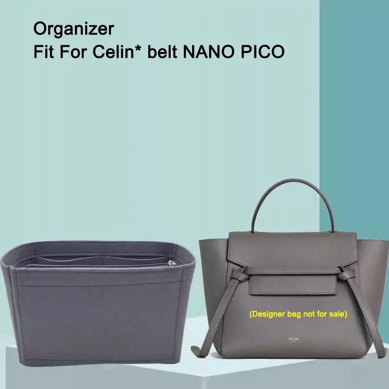 Kancelársky organizátor Vložte pre Celin E Bag Bag Nano Pico, vložka s plstenými taškami s vreckom na telefón, kabelka Tote Shaper