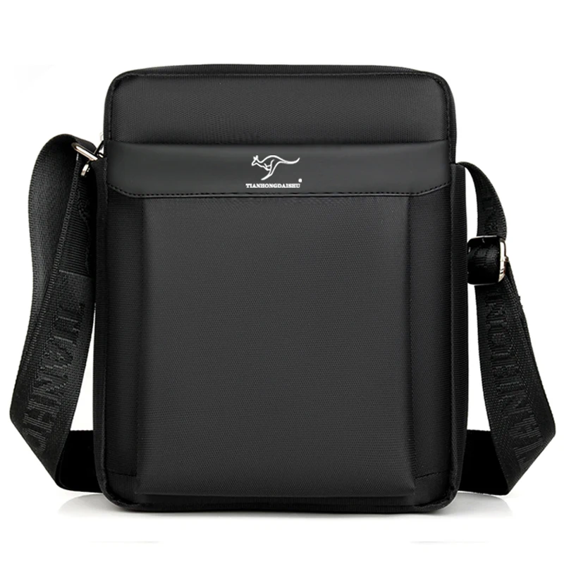 Kangaroo Luxury Brand Business Messenger Bag Men kožená krížová taška na ramená muža muža Oxford Casual Small Flap pre iPad