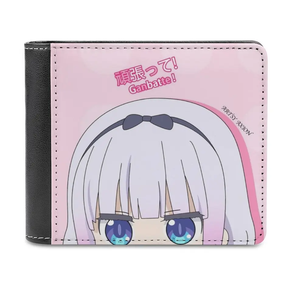 Kanna veľa šťastia Soft Men peňaženky Nová kabelka Držitelia kreditných kariet pre mužské kabelky muži peňaženka Kanna Kobayashi Dragon Maid Miss Loli