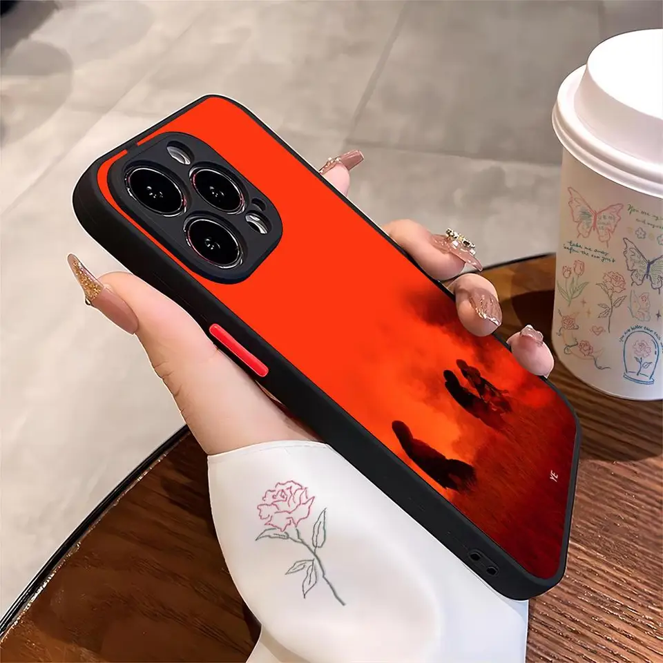 Kanye telefónne puzdro Matte Black for iPhone 15Promax 16 14 13 11 12 Pro Max Mini 8 7 Plus SE2020 XS Max x x Cover