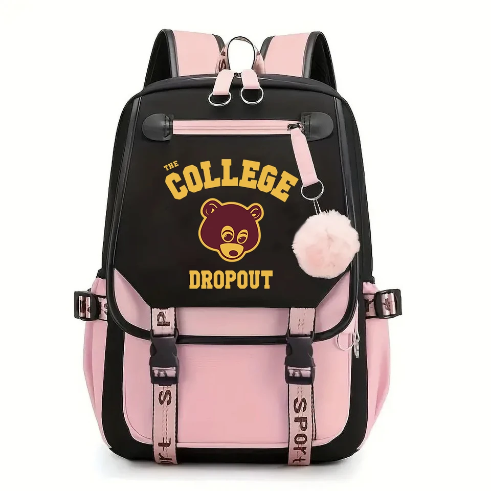 Kanye West College Dropout batoh Travel School Rapper Backpack Fashion Leisure Bagpack Laptop Hip Hop School Bags