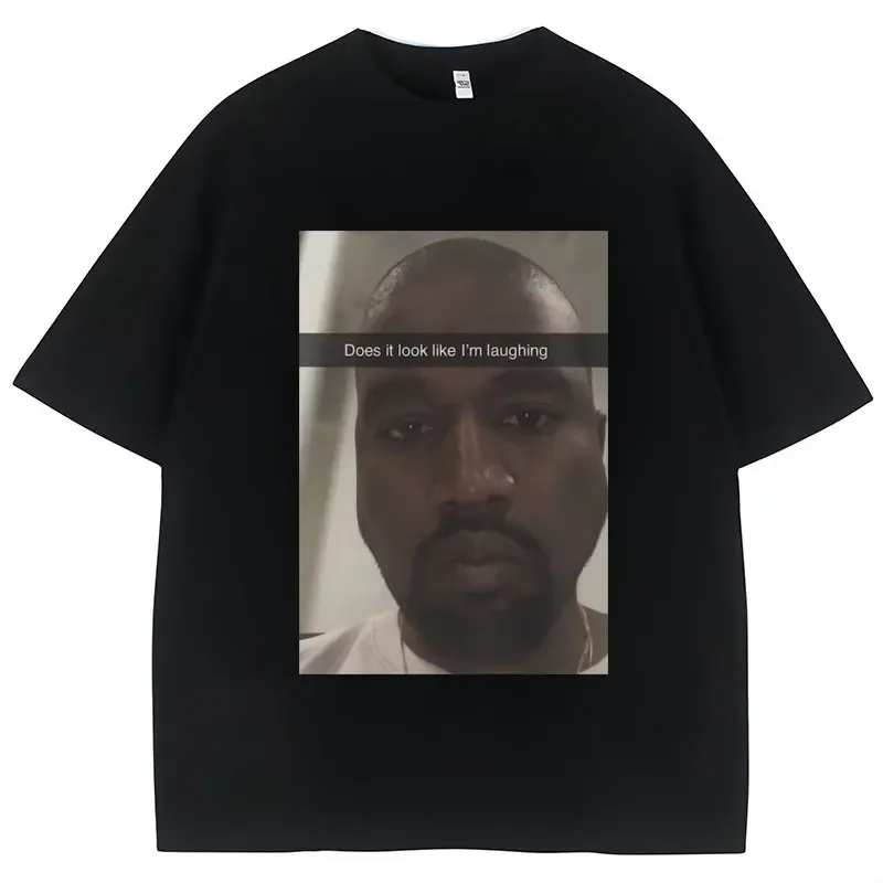 Kanye West Funny Meme Tshirt vyzerá ako im smeje sa smiech s krátkym rukávom retro nadmerne nadmerne nadmerne nadmerne nadmerne nadmerne