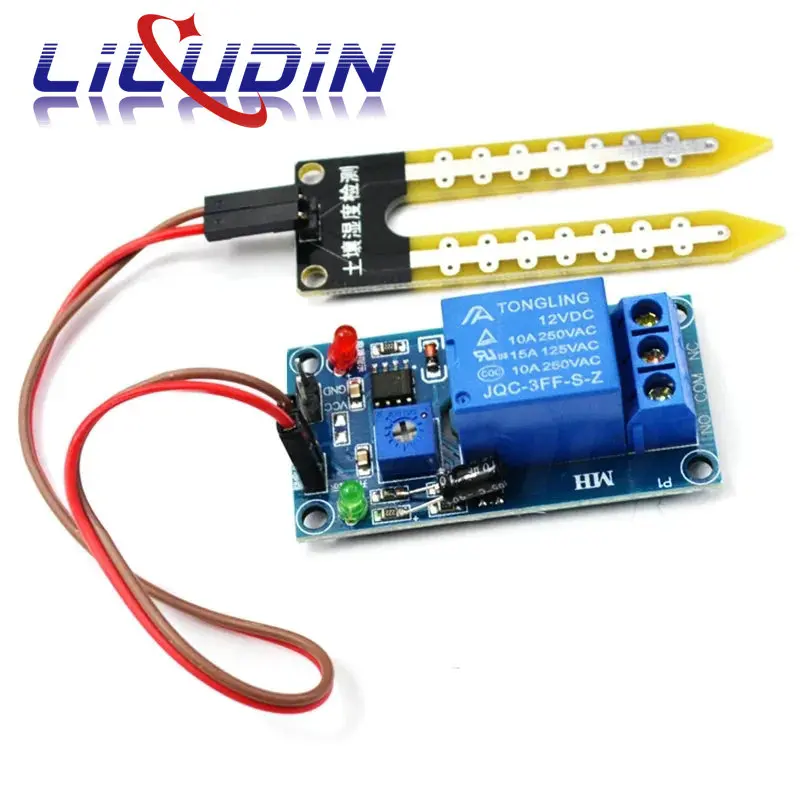 Kapacitná pôdna vlhkosť Modul / vlhkosť vlhkosti Digitálne zobrazovacie relé Riadiaci modul automatické zalievanie pre Arduino