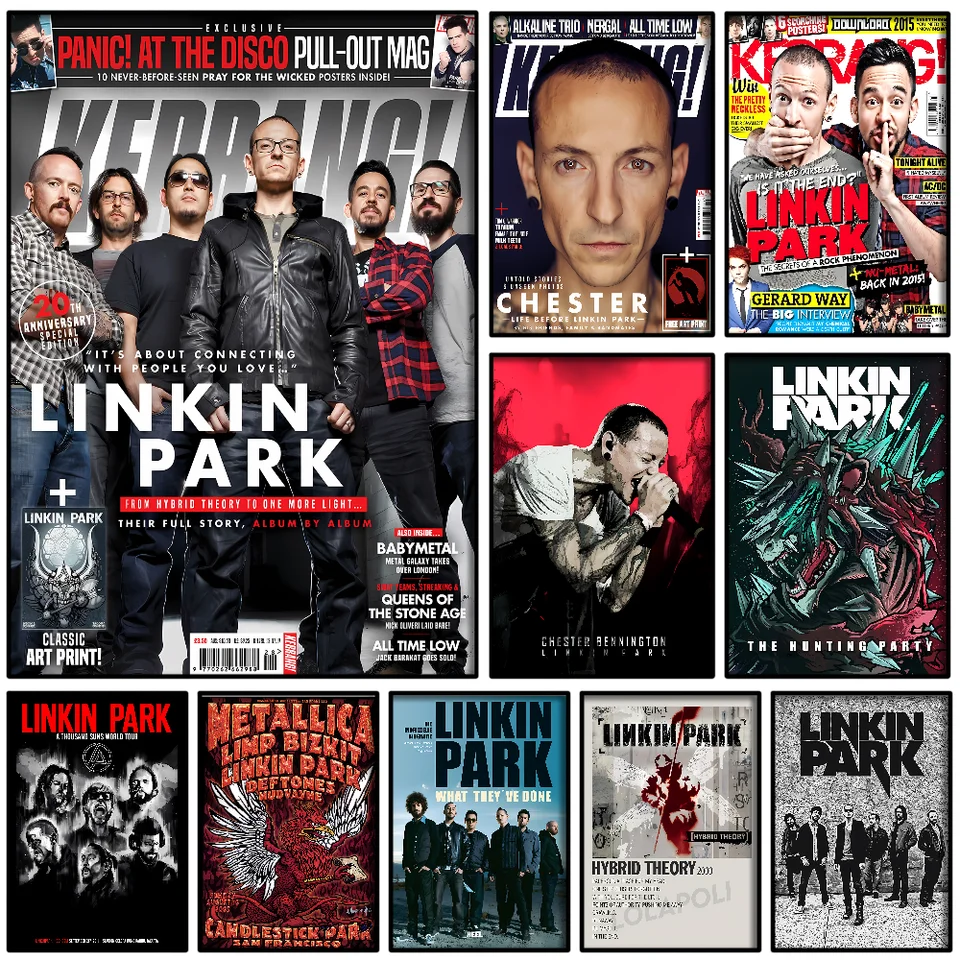 Kapela l-linkin cool P-park plagát self-pasívny umenia vodotesná papierová nálepka kaviareň bar