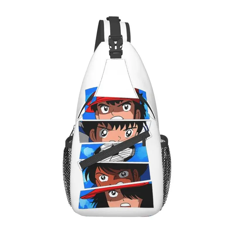Kapitán Tsubasa o futbalovom anime crossbody batoh muži Men Japan Manga futbalová hrudník vrecká na rameno na cestovanie