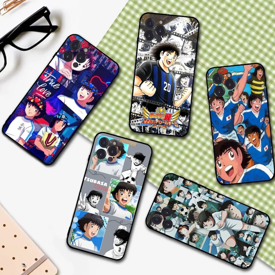 Kapitán Tsubasa Puzdro Silikón Soft pre iPhone 15 14 13 12 11 Pro Mini xs Max 8 7 6 Plus xs xr xr kryt