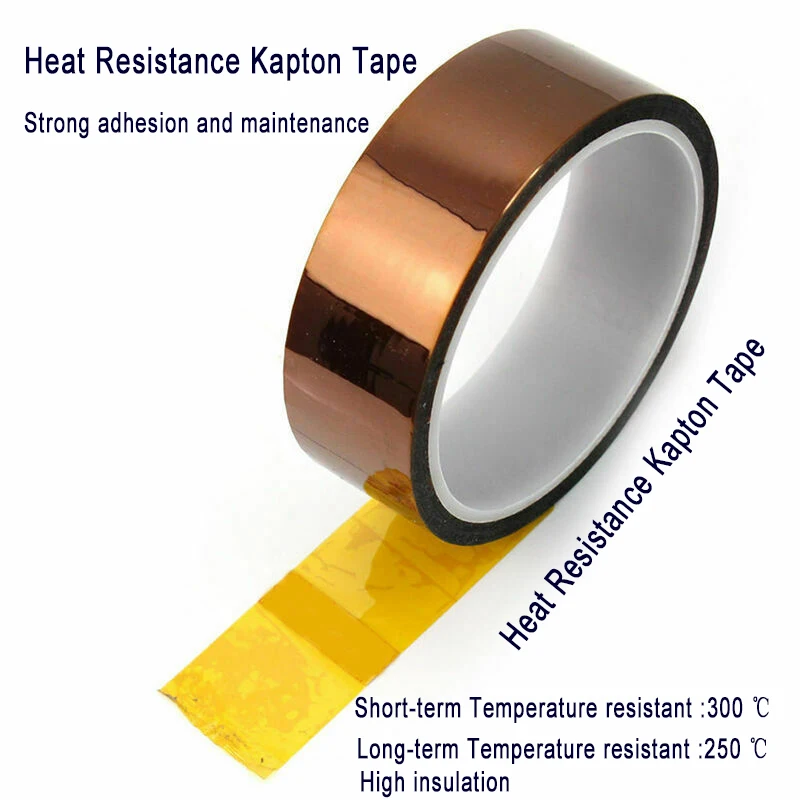 Kaponská páska 33 m tepelne odolnená do vysokej teploty polyimidový film PI Izolácia PI Self Adhesive No Adhese No Residue Tepelný prenos sublimácie