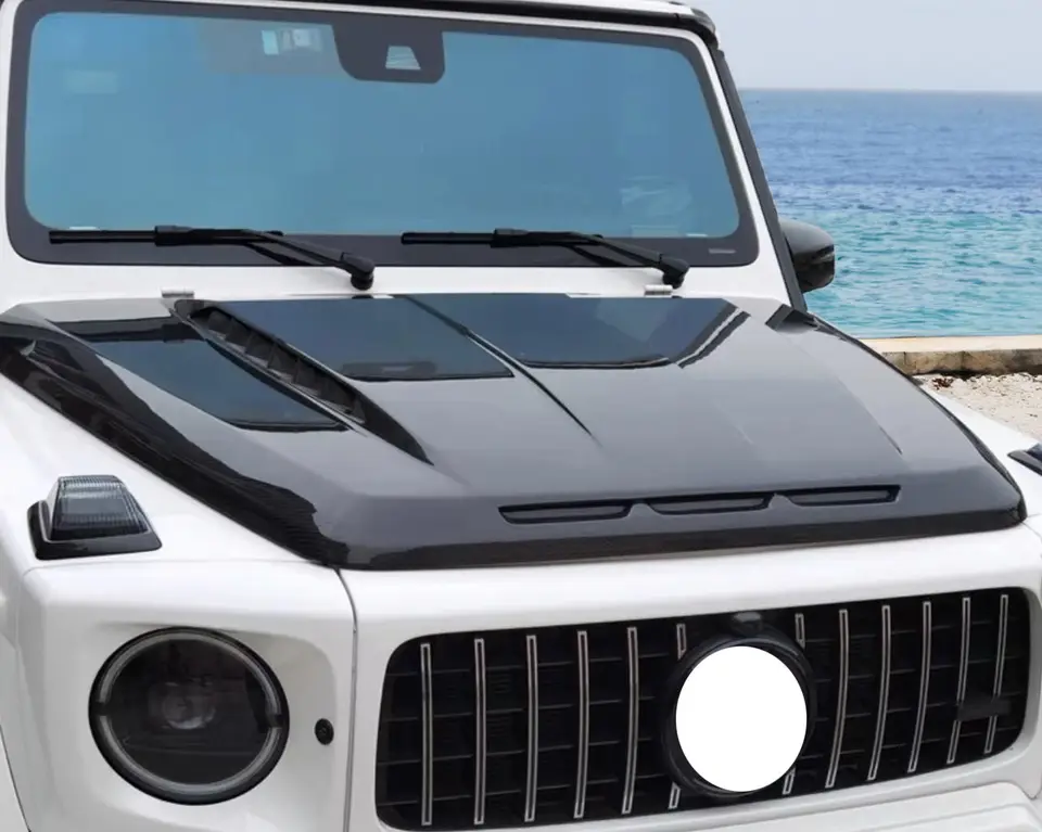 Kapota kapucňu z uhlíkových vlákien vhodná pre Mercedes Benz G Class W463 G63 G350 G55 G500 Suchý/mokrý štýl, 100% dobre testované