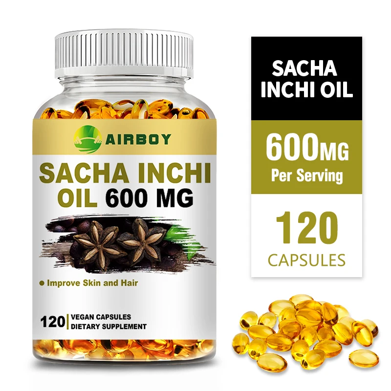 Kapsuly Sacha Inchi 600 mg - bohaté na omega 3, 6 a 9 a antioxidanty na zlepšenie zdravia pokožky a vlasov - 120 kapsúl