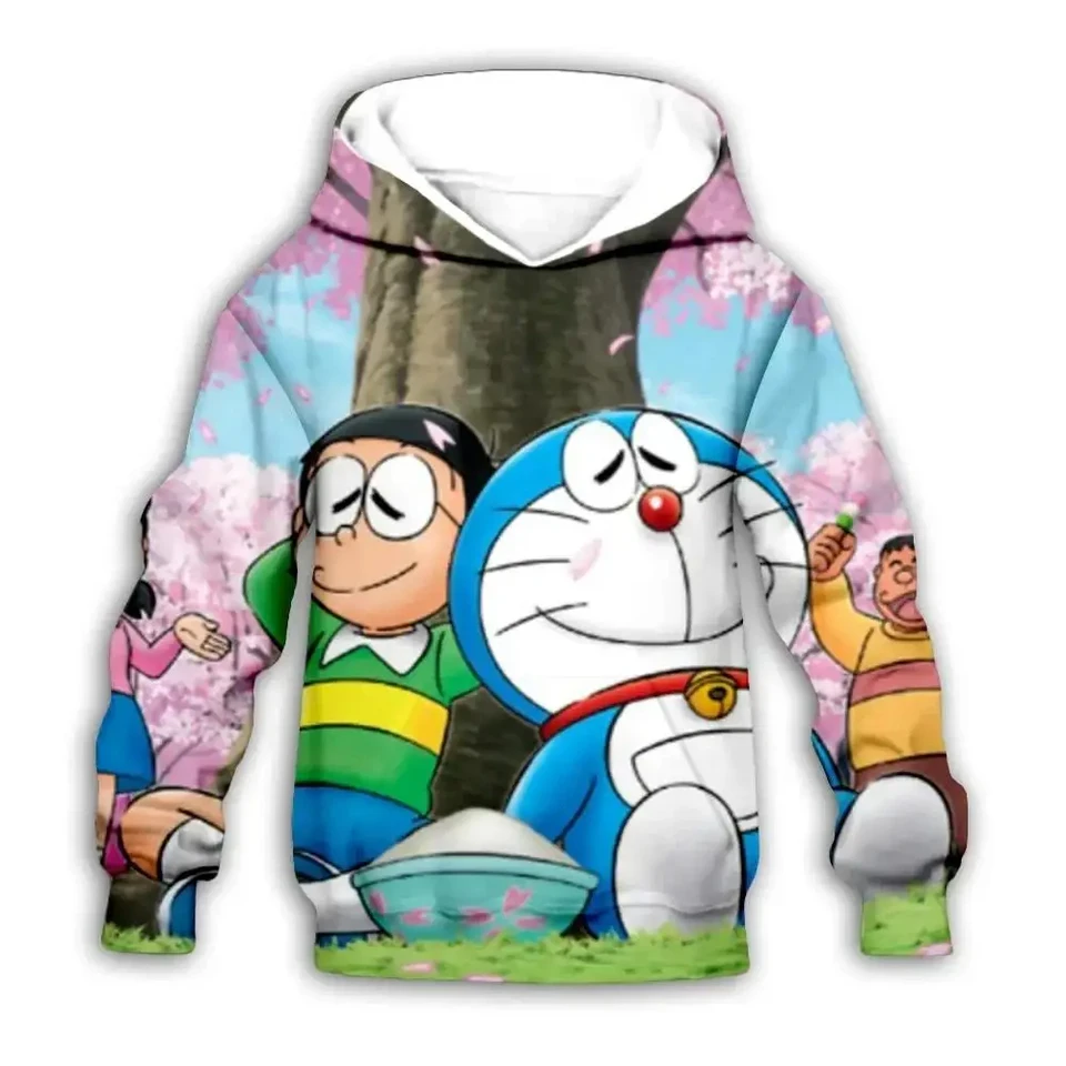 Kapucňa s dlhým rukávom s dlhým rukávom 3Danime doraemon pre detské oblečenie, oblečenie pre rodičov a detí, detské oblečenie, deti ako