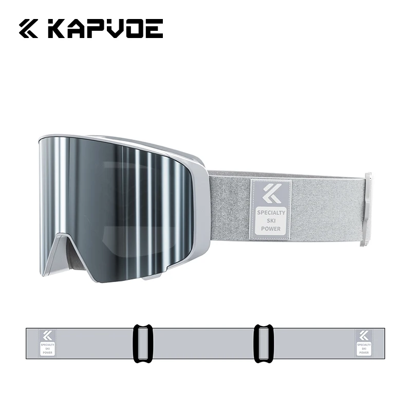 Kapvoe lyžiarske okuliare Dvojité vrstvy UV400 Anti-Fog Big Ski Mask Gukuje lyžovanie snehu Snowboard Goggles Men Ženy lyžiarske okuliare