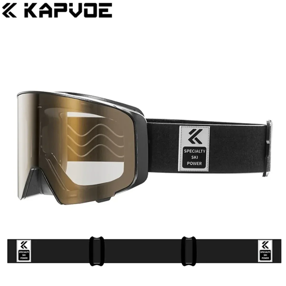 Kapvoe muži Anti-Fog Gold Fochromatic SKNOW GOGGLES Ski Snowmobile Snowboard Goggles Dámske vybavenie UV400 Farba Zimné lyžovanie