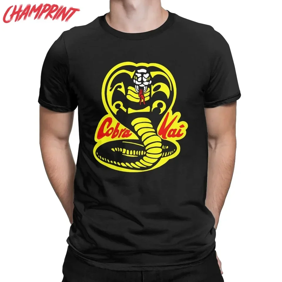 Karate Kid Cobra Kai Vintage Tričko Men Funny 100% bavlnená tričko Round Crick Krátke rukávy