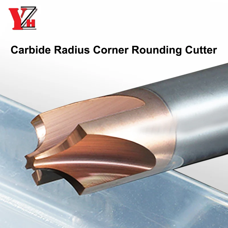 Karbidový polomer roh rohu Cutter Cutter koncový mlyn Vnútor R0.2 R0,3 R0,4 R0,5 R1 R2 R3 R4 R5 R6 CNC Bitter Bit Router Bit