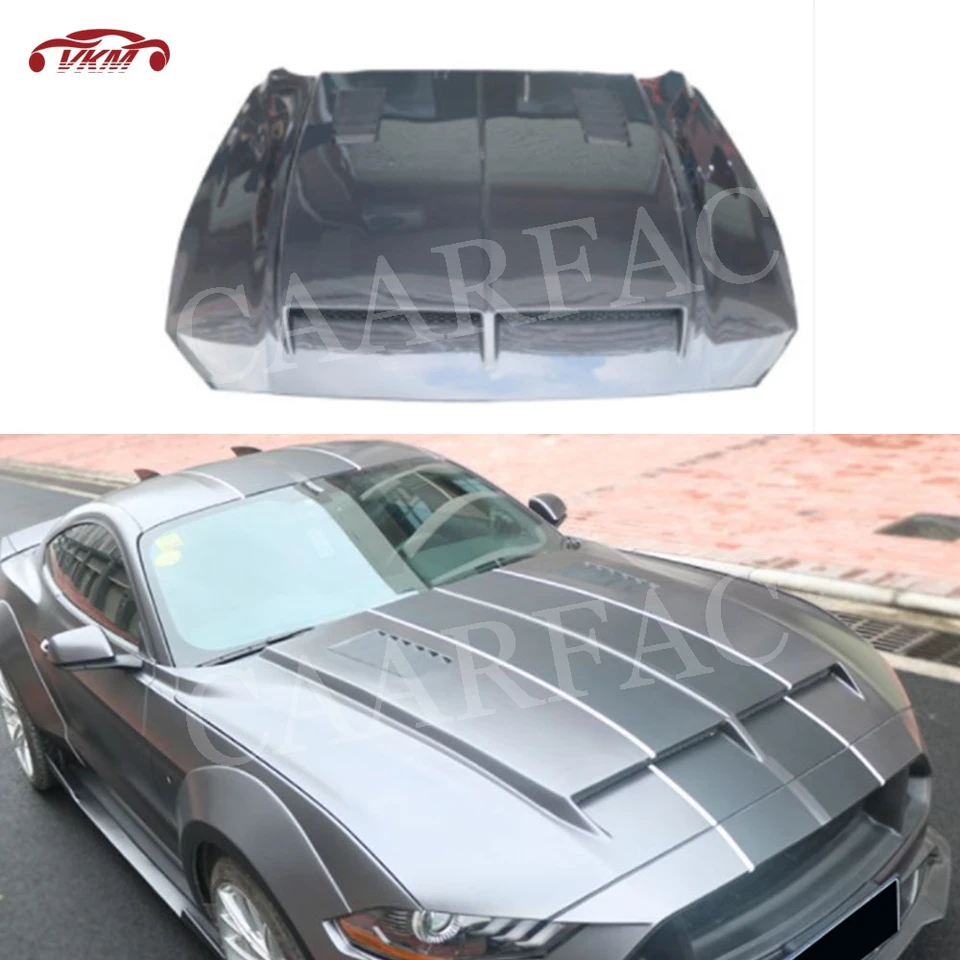 Kardika z uhlíkových vlákien FRP nenatretá čierna pre Ford Mustang 2.3 5.0 2018 UP Automatické dekorácie automobilov