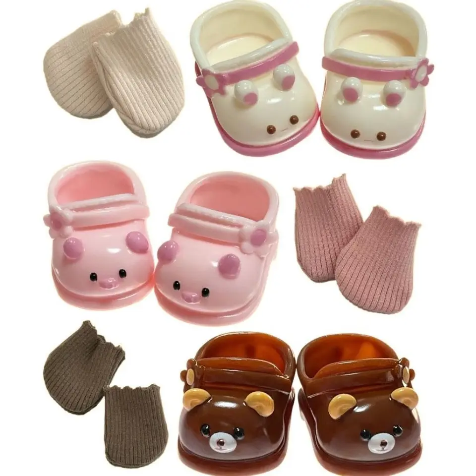 Karikatúra 1pair bábika topánky 20 cm bavlnená bábika Mäkké gumové gumové topánky hračky prasa králika Bear Doll Adsessory Detské hračky
