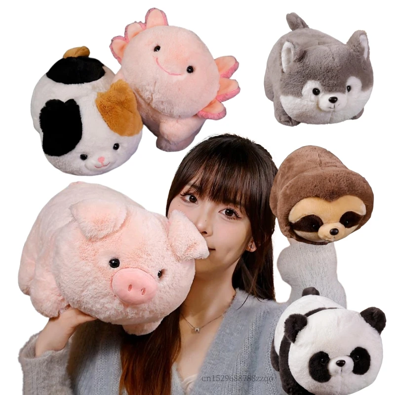 Karikatúra 30/40 cm plnené zvieratá Dog Panda Sloth Pras Plash Dolls mäkké hračky Decor Hrot vankúš Dieťa Dievčatá Dievča