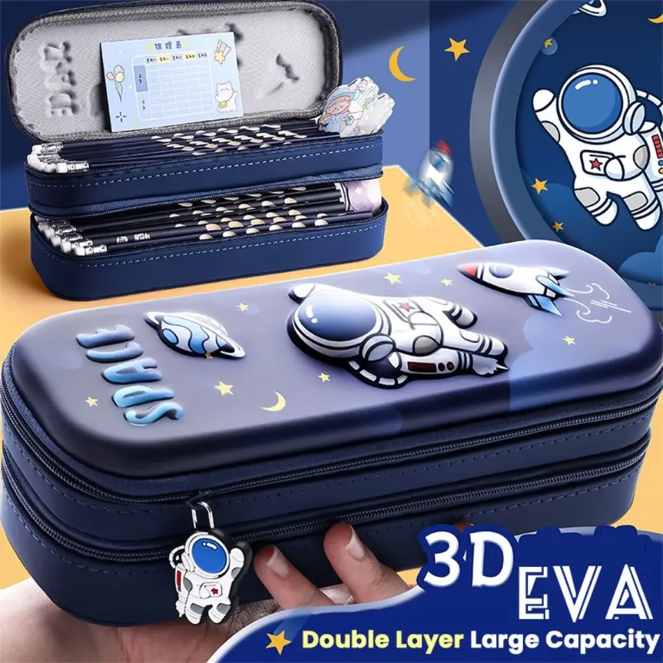 Karikatúra 3D Cencil Puzdro Dvojvrstvová krabica Capyabra Pen Box s veľkou kapacitou nepremokavá kancelárska krabica darček