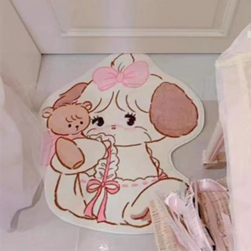 Karikatúra 3d koberec mikko souffle Mousse Cammy Latte Nepravidelný salónik koberec kawaii dievčatá spálne