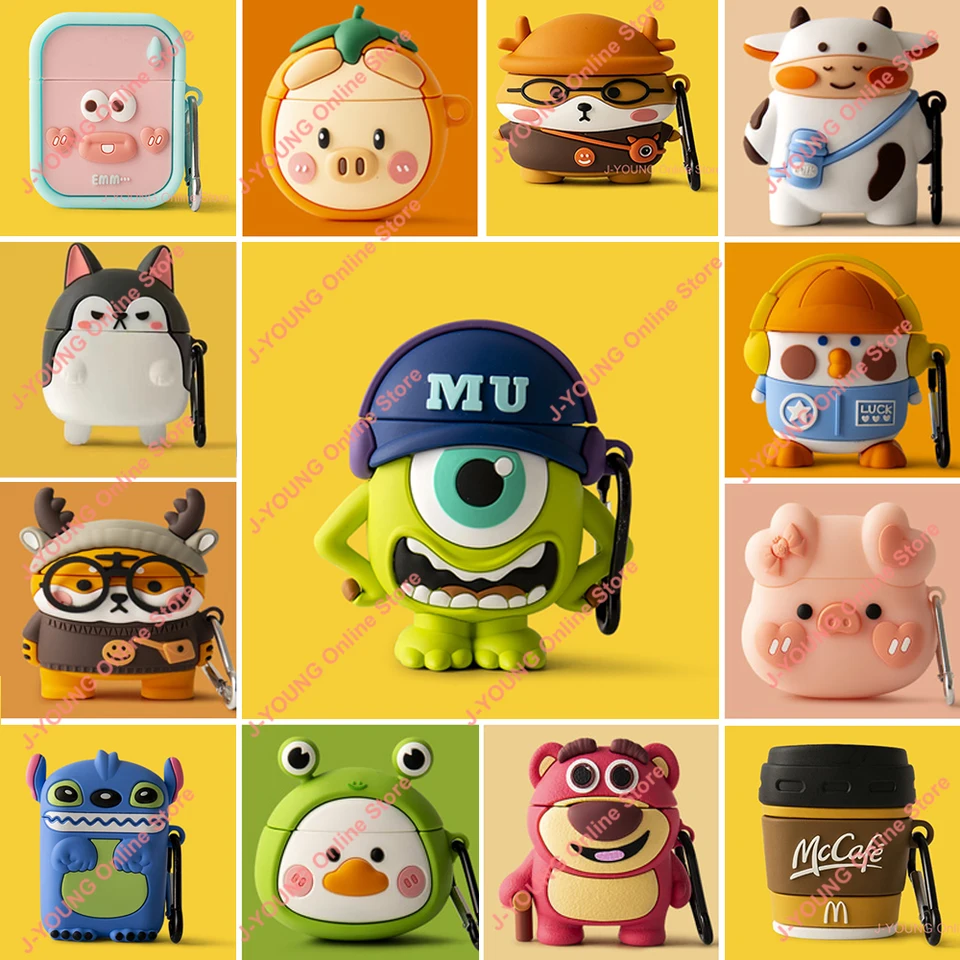 Karikatúra 3D slúchadlá pre slúchadlá pre Xiaomi Redmi AirDots 3 Pro / Redmi Buds 4 puzdro Ochranné puzdro na nabíjanie Príslušenstvo