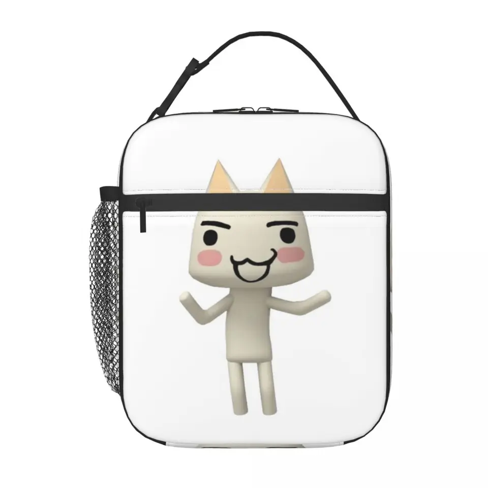 Karikatúra anime hry Toro Inoue mačka tepelná izolovaná obedová taška Ženy Zvyšný obed tote outdoor kemping cestovné úložné priestory