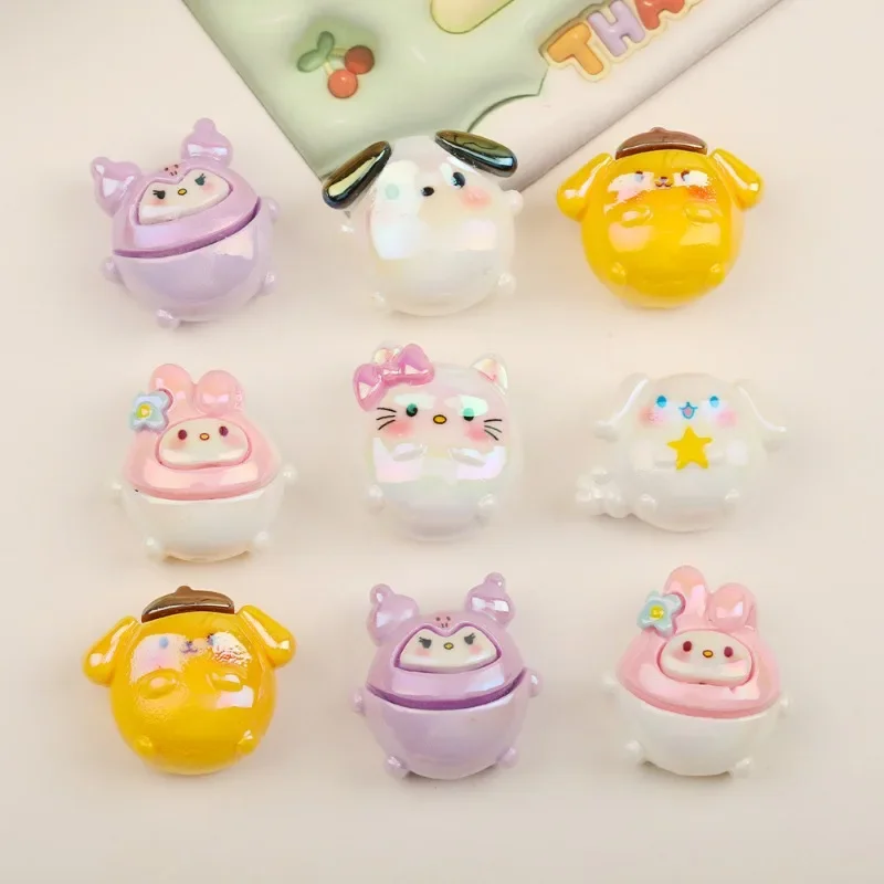 Karikatúra anime Sanrio roztomilý Hellokitty UV Color Color cez dieru Ruka Ruka vyrábané ručne vyrábané korálkové pero Kľúčenky Príslušenstvo materiál
