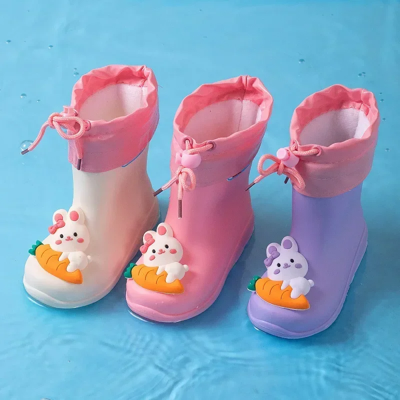 Karikatúra dažďová topánka pre chlapca dievčatko Dažďové topánky Dažďové topánky Kid Shoe For Girl Water Gumber Shoe резиновые сапоги детские botas para lluvia