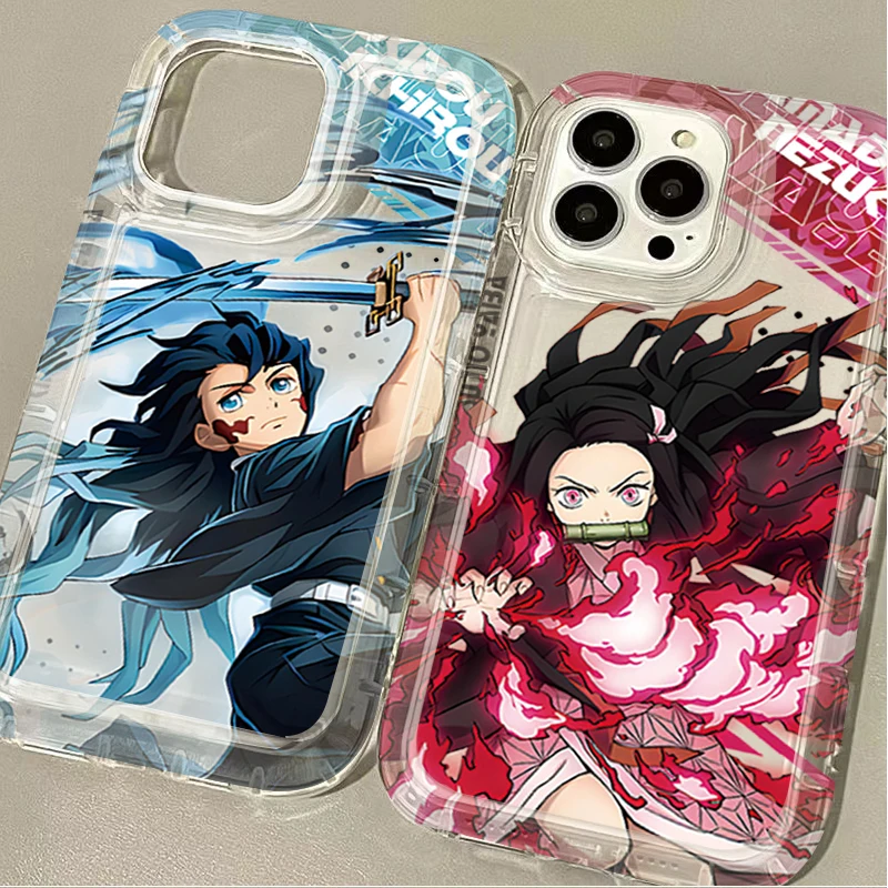 Karikatúra Demon Slayer Clear Case pre Huawei P30 P30 P40 P50 P60 Pro Honor 100 90 80 70 60 50 X9 X9A X8 X5 Magic5 Magic 5 Clear Cover 5