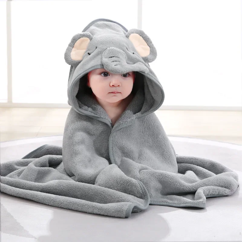 Karikatúra detské kúpeľne pre telové kapucňové koralové fleece detské župan novorodenecký swaddle wrap detské prikrývky pre dievčatá chlapci 80*80 cm