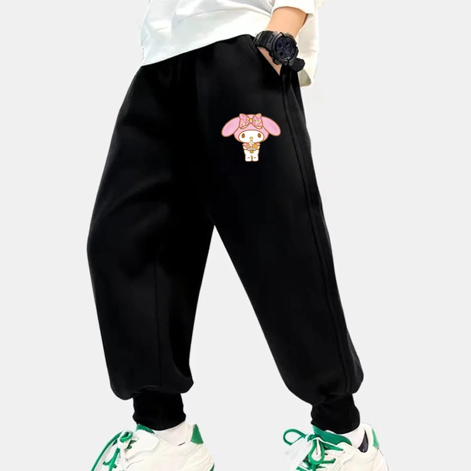 Karikatúra Disney Melody Fashion Printed Detské sanitárne nohavice pre príležitostné športy, pohodlné a mäkké 2024 pre dievčatá