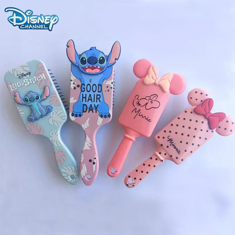 Karikatúra Disney Stitch Air vankúš Masáž hrebene roztomilý minní hrebene steh periférny vzduchový vankúš masáž hrebeň detské darčeky