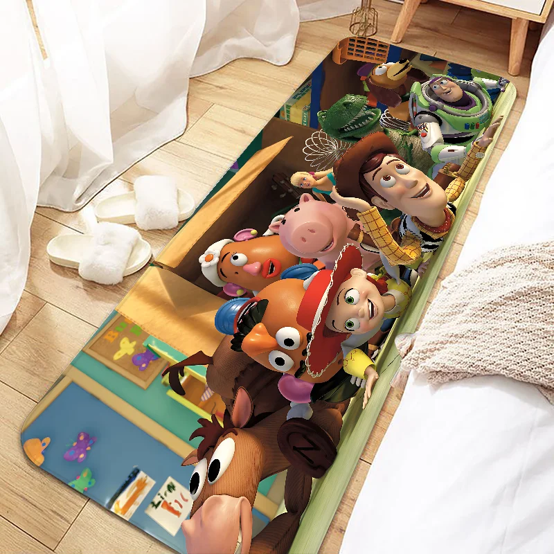 Karikatúra Disney Toy Story Dvery Rat Vstrevte nekĺzavý umývateľný kuchynský koberec obývacia izba Koberce Koberce kúpeľne kúpeľne Matky