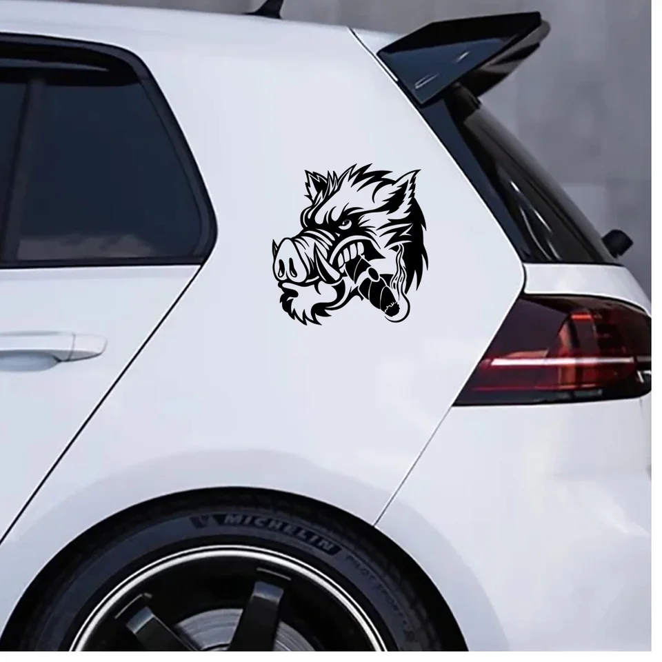 Karikatúra diviakových kancov ferocné nálepky automobilov na vodotesnom vinylovom vtipnom bláznivom nálepke príslušenstva pre Mazda Cruze Peugeot