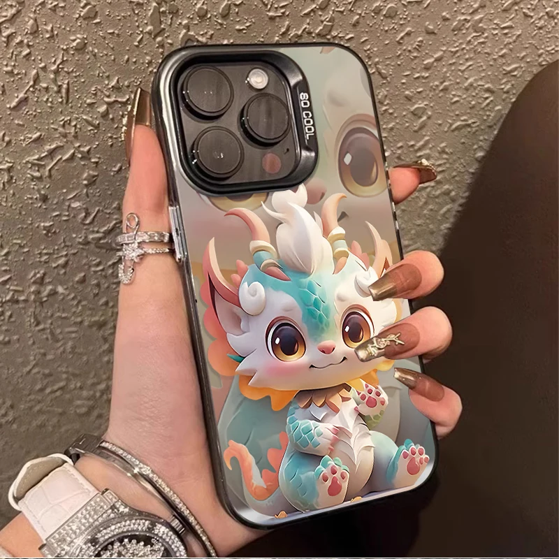 Karikatúra Dragon Long Telefón puzdro pre Samsung Galaxy S24 S23 S22 Ultra Plus Fe A25 A35 A55 A24 A34 A54 A33 A53 5G 5G Tvrdý nárazník