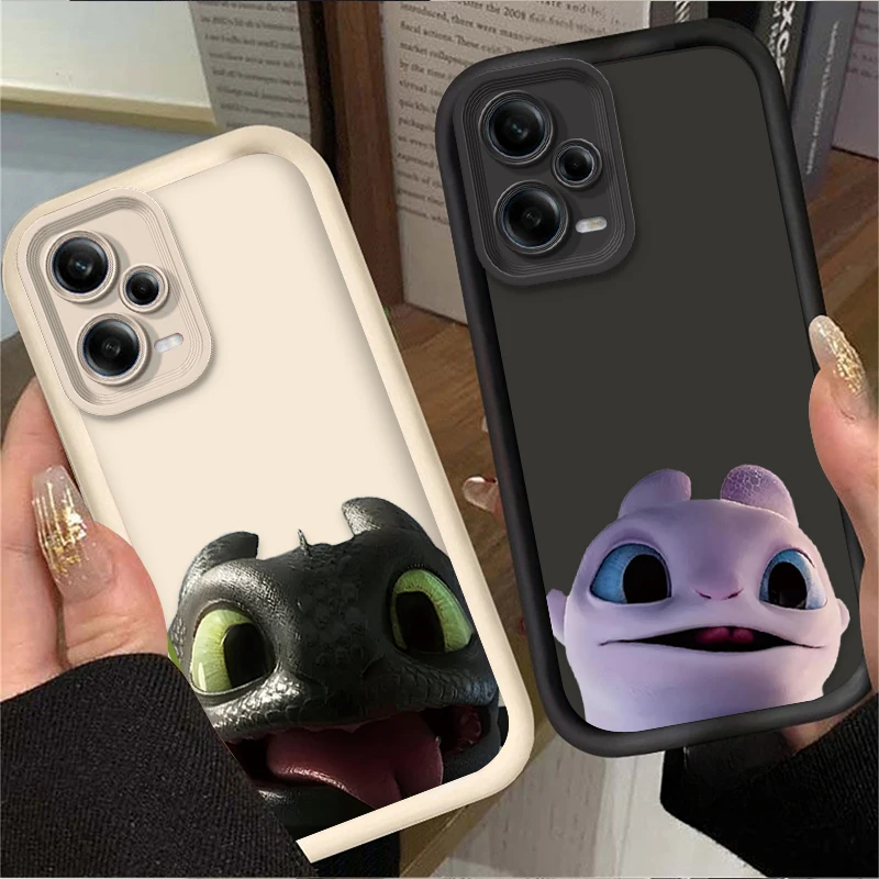 Karikatúra Dragon Pár telefón pre puzdro pre Xiaomi Redmi Note 13 12 11 Pro Plus 12s 11s 10s 10 9 9s 8 12c 13c Soft Silikone Matte Shell