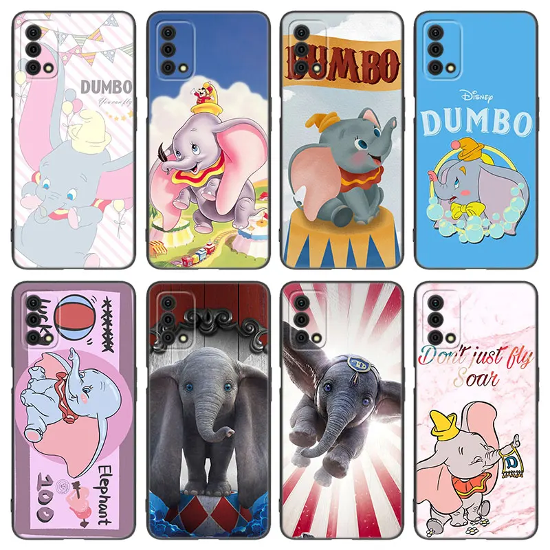 Karikatúra Dumbo telefónny puzdro pre Oppo Reno 10 11 Pro Plus A55 A57 A58 A72 A74 4G A98 5G A15 A16 A17 A38 A54 A76 A94