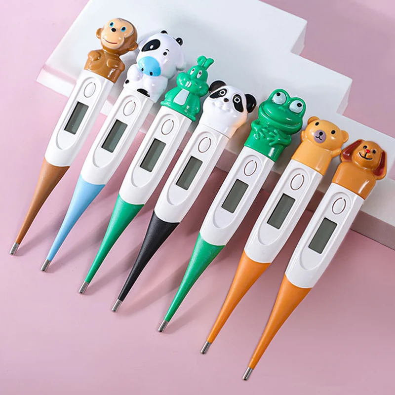 Karikatúra elektronická mäkká hlava Termometer Domácnosť Human podpazušia digitálny teplomer pre deti digitálny rýchlo efektívny teplomer