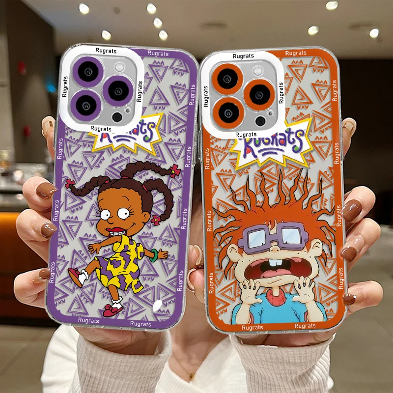 Karikatúra Funny R-Rugrats Puzdro pre Oppo Reno 12f 12f 12 7 11f 10 2f 4 8 8t 8Z 7Z 7 6Z 6 5 Pro Plus 4G 5G Clear Soft TPU Cover TPU