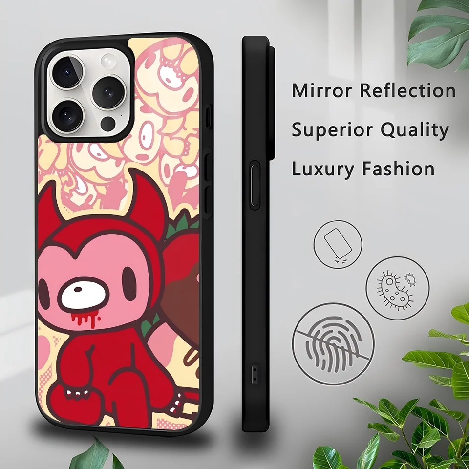 Karikatúra G-gloomy Bear telefón pre iPhone 16 15 14 13 Pro Max 11 Mini Alex Mirror pre Magsafe Wireless Cover