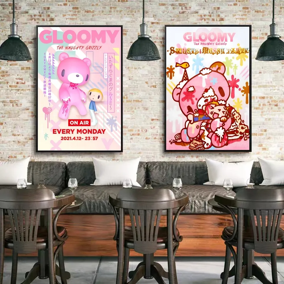 Karikatúra g-gloomy medveď vintage plagáty lepivé retro kraft papierové nálepka pre domácich majstrov