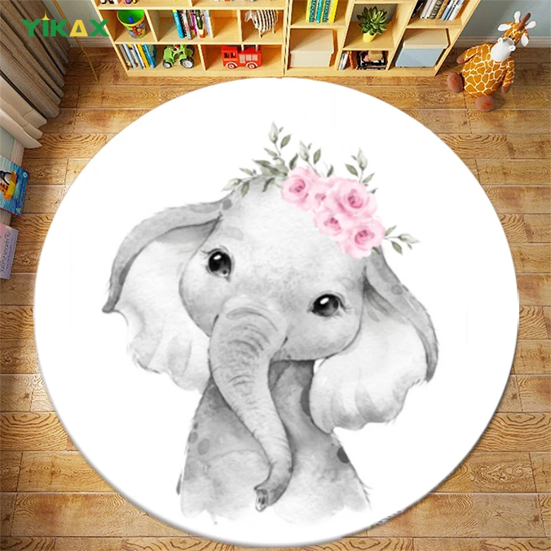 Karikatúra Game Kids Anti-Šmykľavka podlahová podlaha spálňa obývacia izba Domáca dekorácia detská materská matka kawaii koberce okrúhle hranie