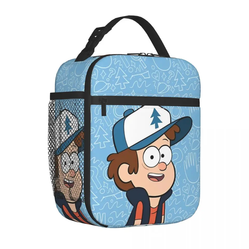 Karikatúra Gravity Falls Dipper Thermal Izolované obedové tašky pre piknik prenosné vrecká na nádobu