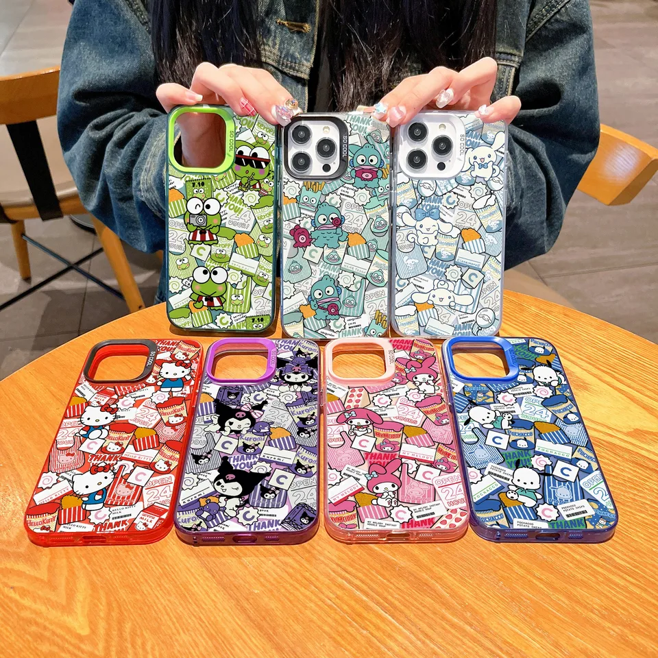 Karikatúra Hello Kitty Cinnamoroll Telefón puzdro pre Oppo Reno 6 6Pro 7 7Pro 7Z 8T 10PRO Plus 5G Matt Shock odolný voči zadným krytom Funda