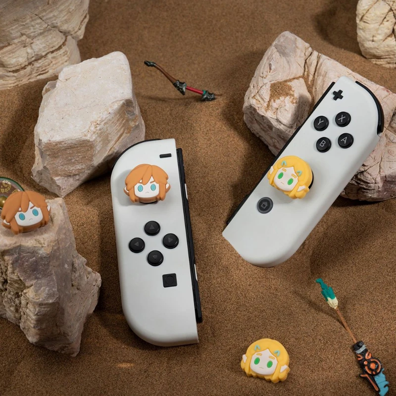 Karikatúra Hero Hero Silikone Soft Thumb Stick Grip Cap Coverstick Cover pre prepínač NS OLED/Lite Joy-Con Controller