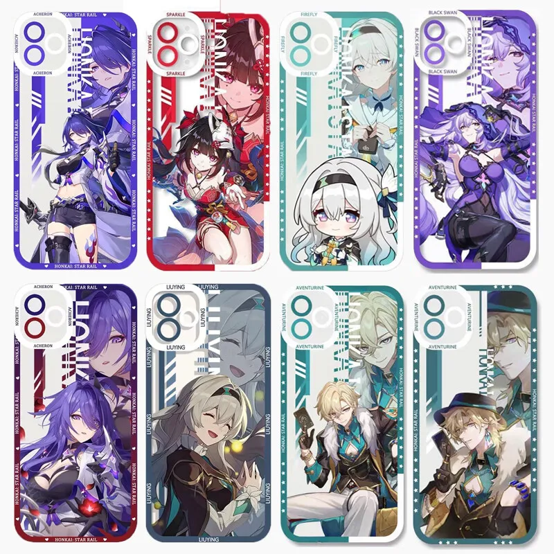 Karikatúra Honkai Star Rail puzdro pre iPhone 11 12 13 14 15 16 Pro Max Plus xr x xs max 8 6 6s plus tpu acheron clear Soft Cover